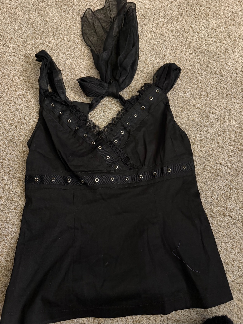 Black Halter lace top from Living dead souls